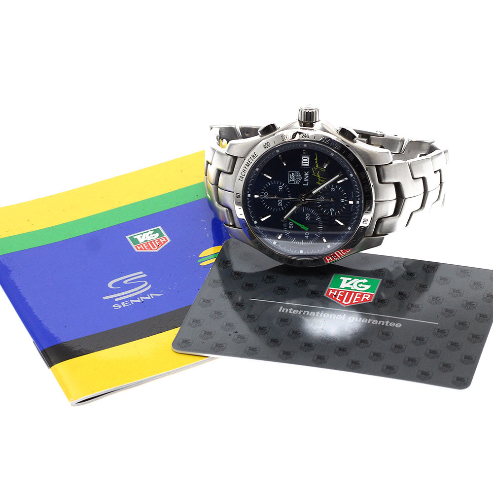 TAG HEUER Link CJF2113.BA0576 Chronograph Navy Dial Automatic Men's Watch_934027