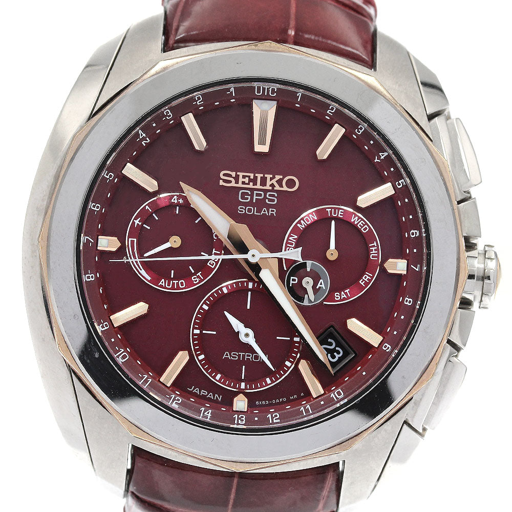 SEIKO Astron SBXC033/5X53-0AL0 5X Series GPSSolar Powered Bordeaux Dial Solar Powered Radio Men's Watch_934100