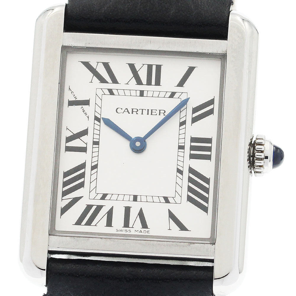 CARTIER Tank solo SM WSTA0030 Silver Dial Quartz Ladies Watch_934105