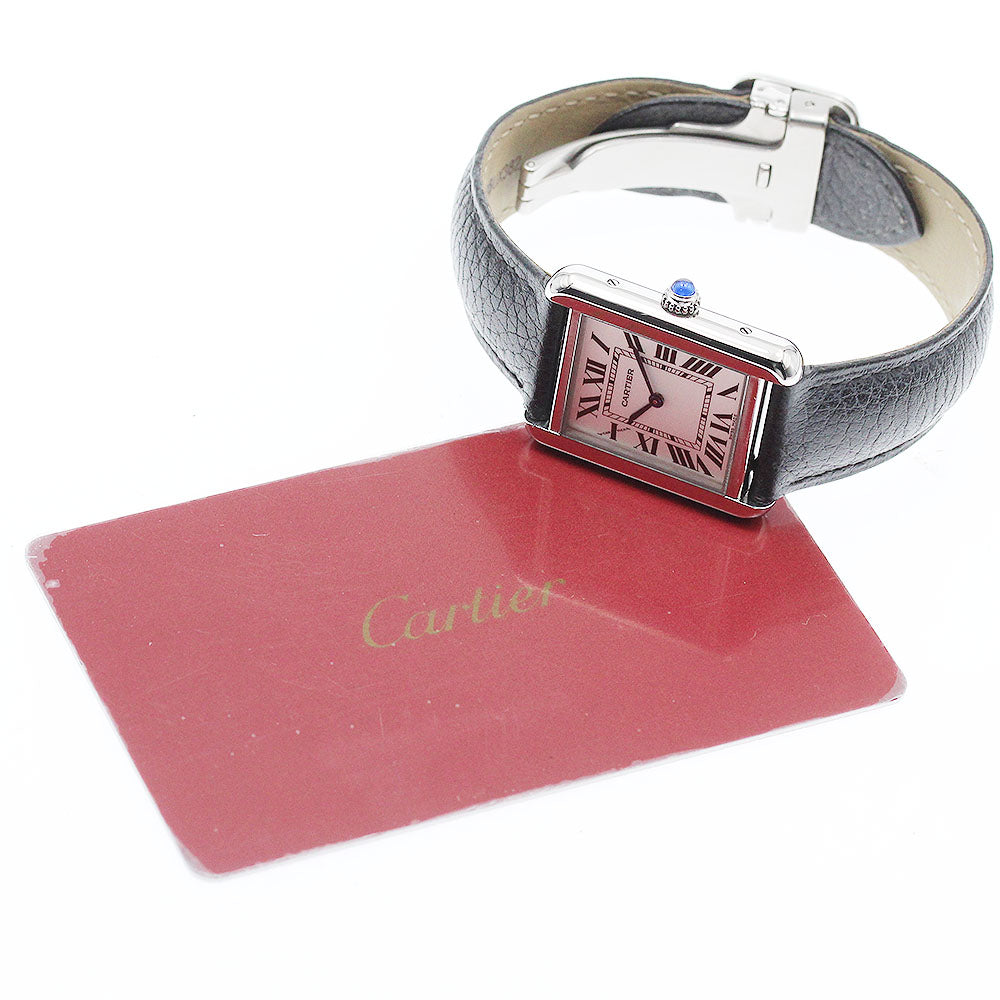 CARTIER Tank solo SM WSTA0030 Silver Dial Quartz Ladies Watch_934106