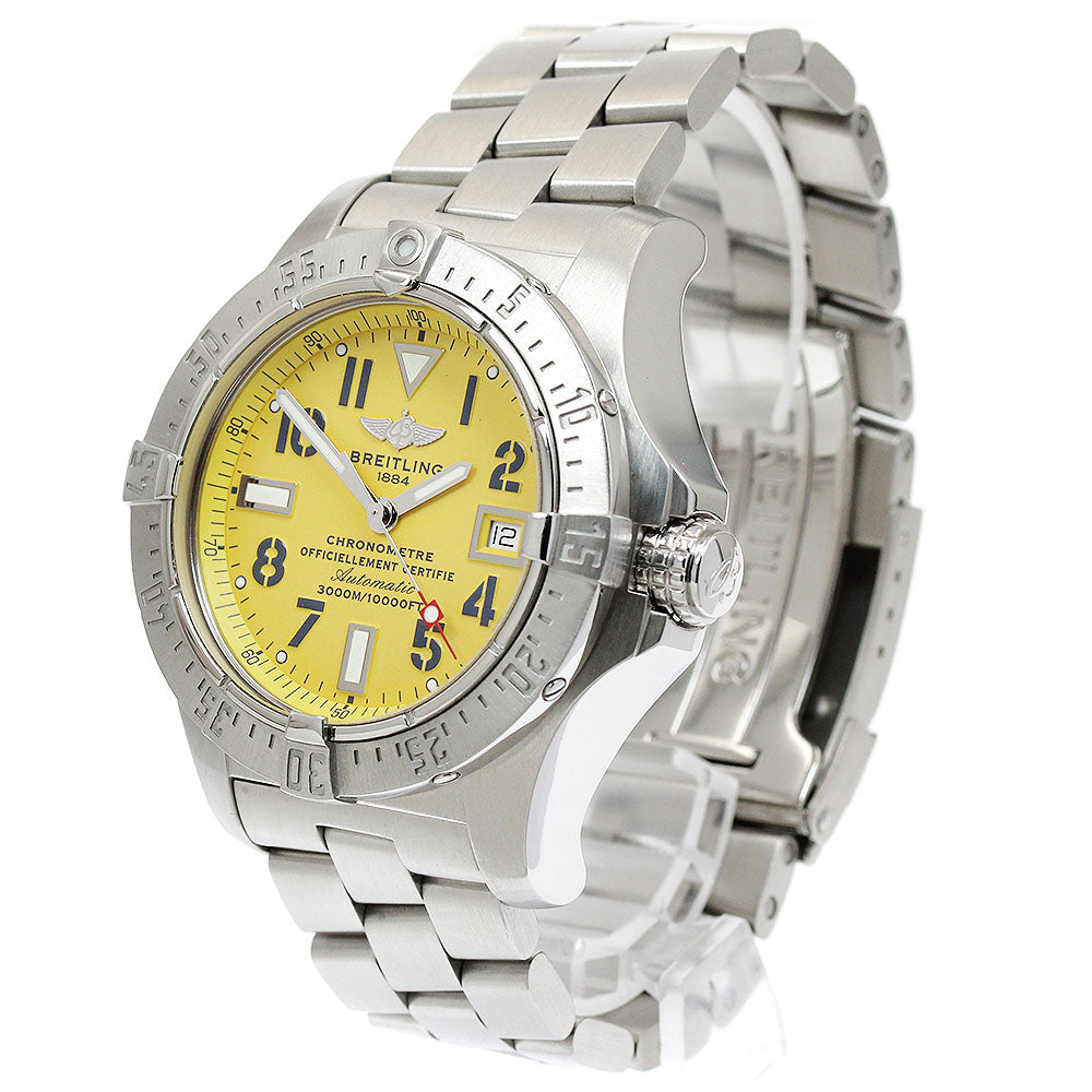 BREITLING Avenger Seawolf A17330 Date yellow Dial Automatic Men's Watch_934115