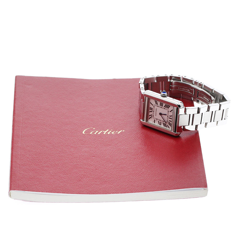 CARTIER Tank solo SM W5200013 Silver Dial Quartz Ladies Watch_934131