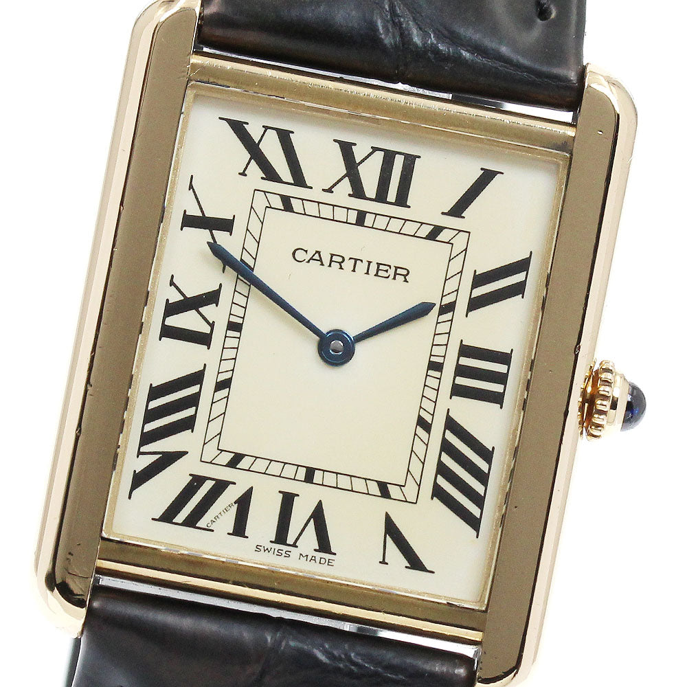 CARTIER Tank solo LM W1018855 Silver Dial Quartz Men's Watch_934138