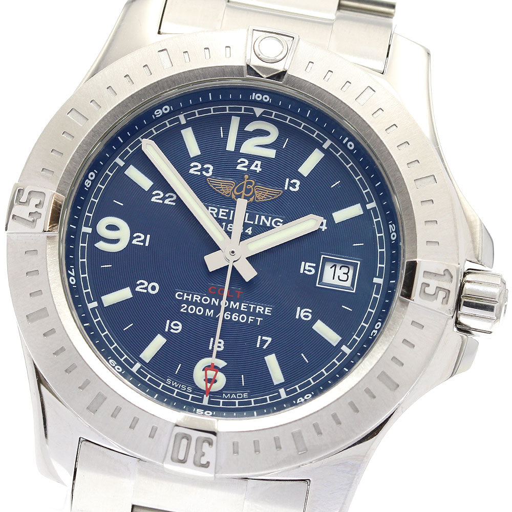 BREITLING Colt A74388 Date Navy Dial Quartz Men's Watch_934151