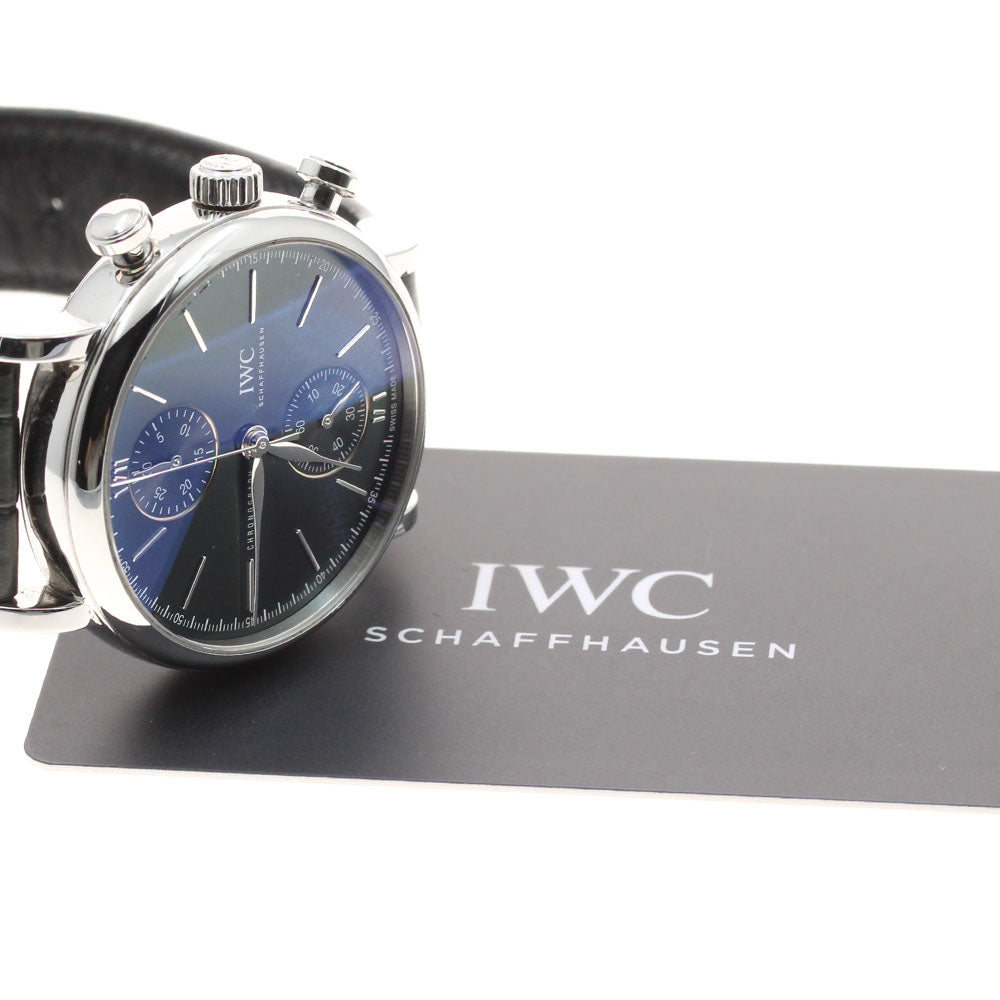 IWC SCHAFFHAUSEN Portofino IW391405 Chronograph green Dial Automatic Men's Watch_934165
