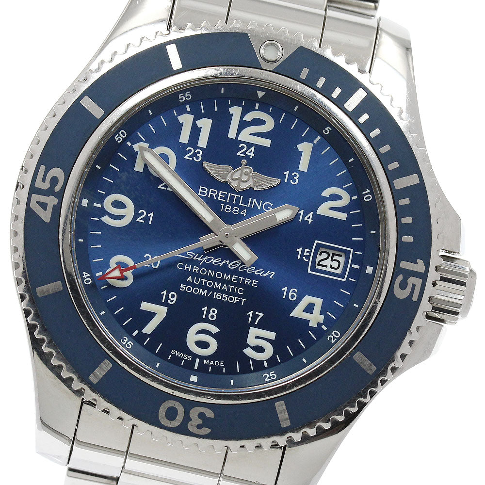 BREITLING Super Ocean II 42 A17365 Date blue Dial Automatic Men's Watch_934166