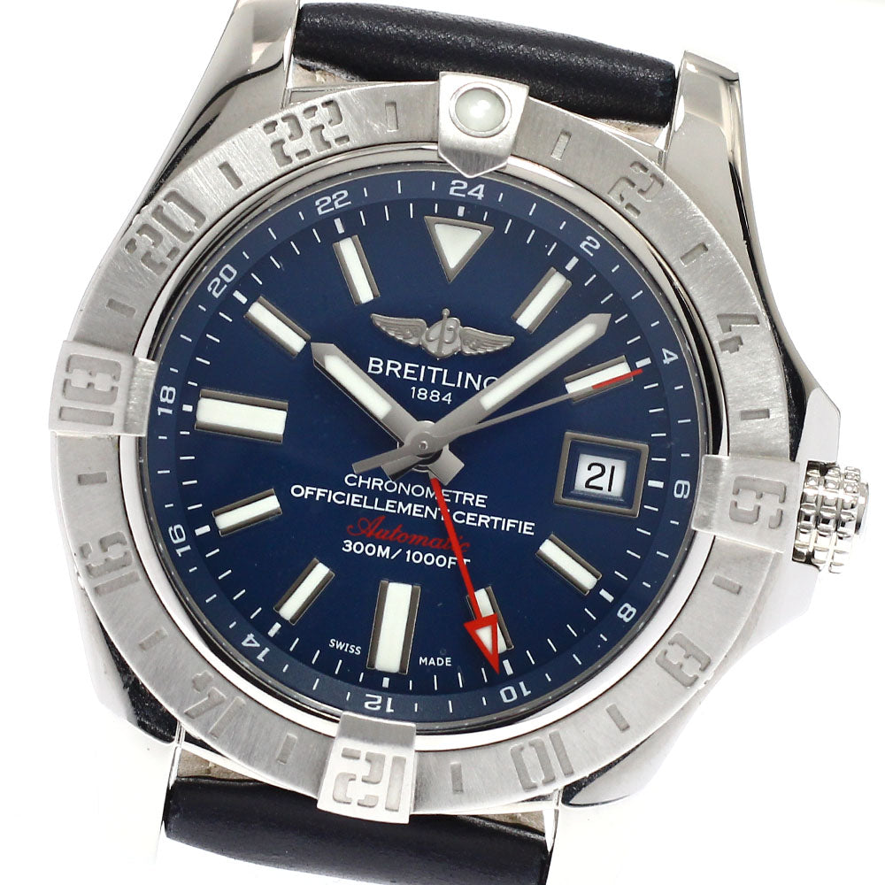 BREITLING Avenger II GMT A32390 Date Navy Dial Automatic Men's Watch_934171