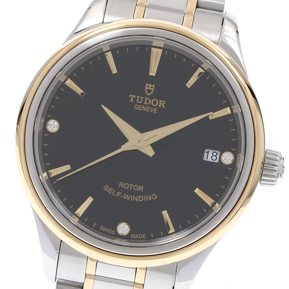 TUDOR style 12303 Date 3P diamond black Dial Automatic Boy's Watch_934185