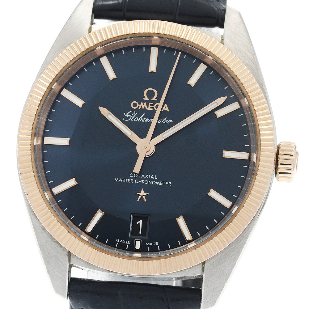 OMEGA Constellation Globemaster 130.23.39.21.03.001 Sedna gold bezel with date Navy Dial Automatic Men's Watch_934194