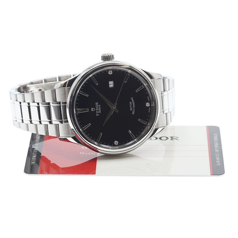 TUDOR style 12700 Date 3P diamond black Dial Automatic Men's Watch_934202