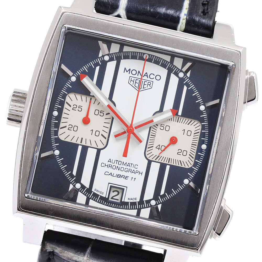 TAG HEUER Monaco Chronograph Steve McQueen CAW211D-0 White / Navy Dial Automatic Men's Watch_934206
