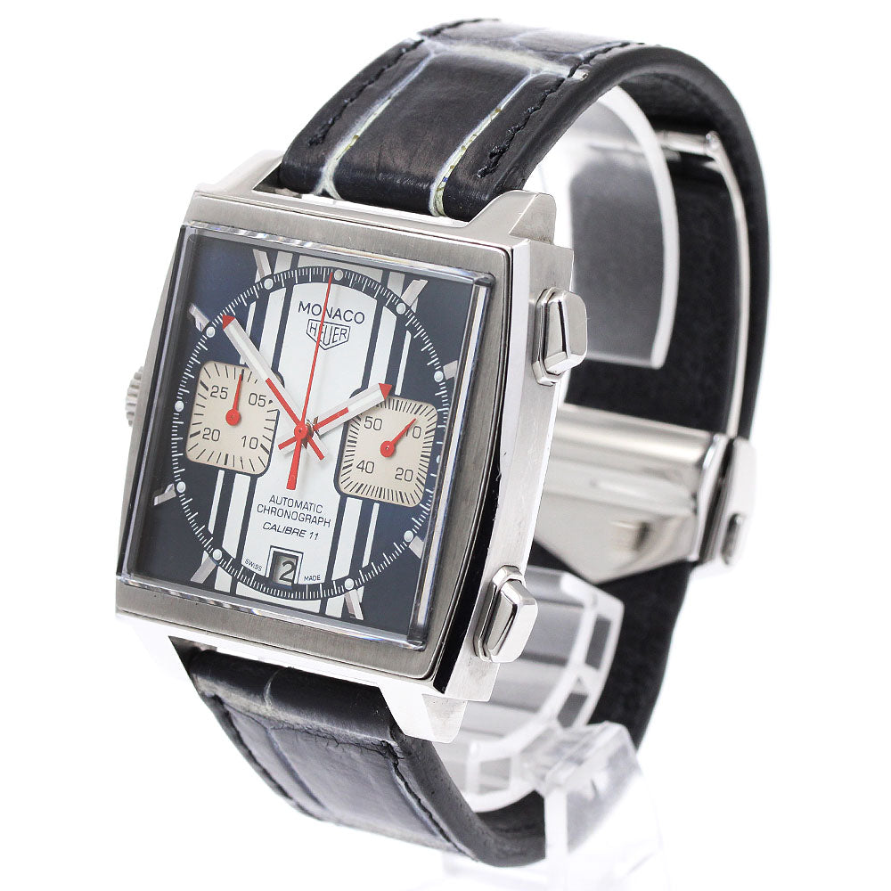 TAG HEUER Monaco Chronograph Steve McQueen CAW211D-0 White / Navy Dial Automatic Men's Watch_934206