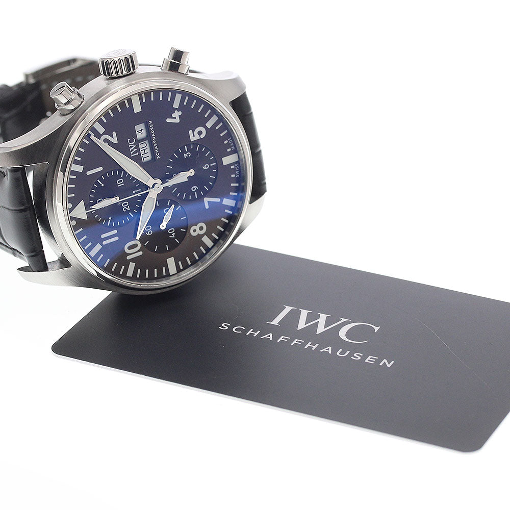 IWC SCHAFFHAUSEN Pilot's Watch Antoine de Saint-Exupery IW377713 Chronograph Dark brown Dial Automatic Men's Watch_934207