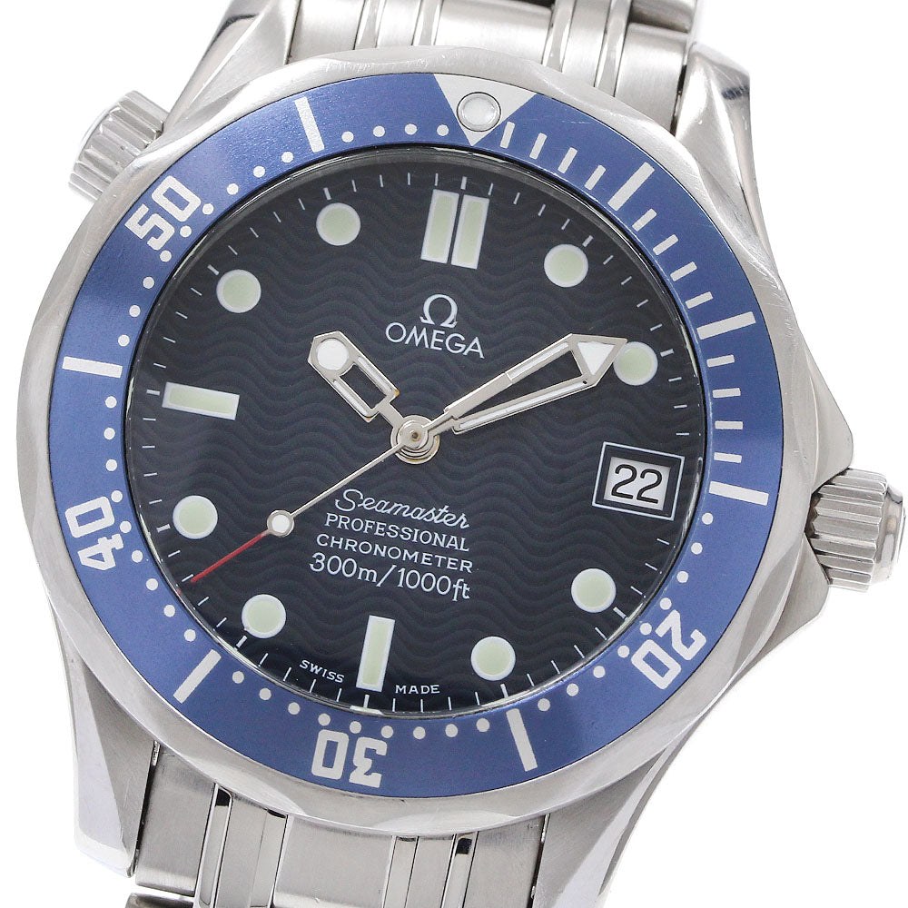OMEGA Seamaster300 2551.80 Date Navy Dial Automatic Boy's Watch_934210