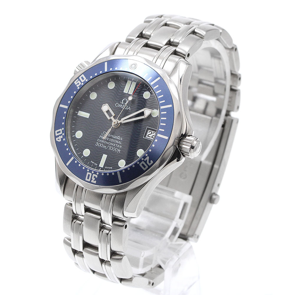 OMEGA Seamaster300 2551.80 Date Navy Dial Automatic Boy's Watch_934210