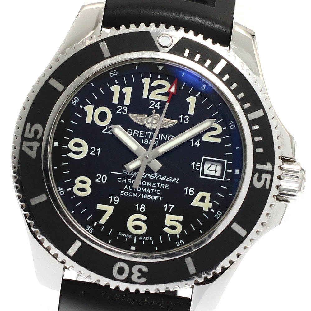 BREITLING Super Ocean II 42 A17365 Date Black Dial Automatic Men's Watch_934245