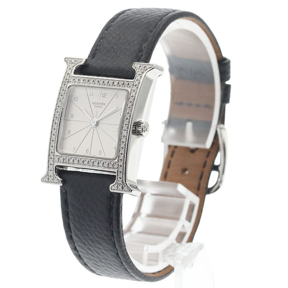 HERMES H watch HH1.205 After diamond bezel Silver Dial Quartz Ladies Watch_934282