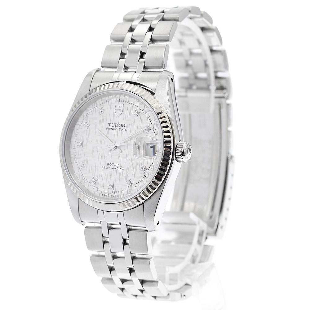TUDOR Prince Date 74034 WG bezel 10P diamond date Automatic Men's Watch_934283