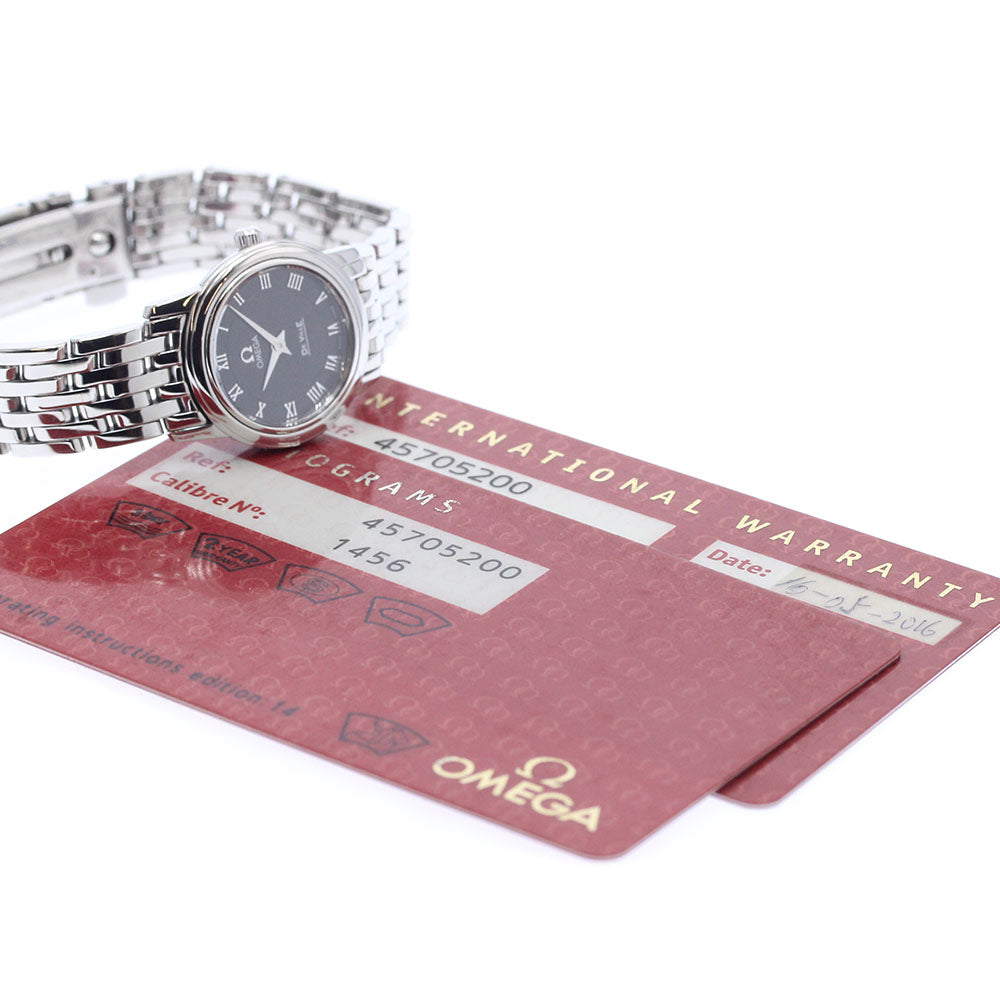 OMEGA De Ville Prestige 4570.52 black Dial Quartz Ladies Watch_934289