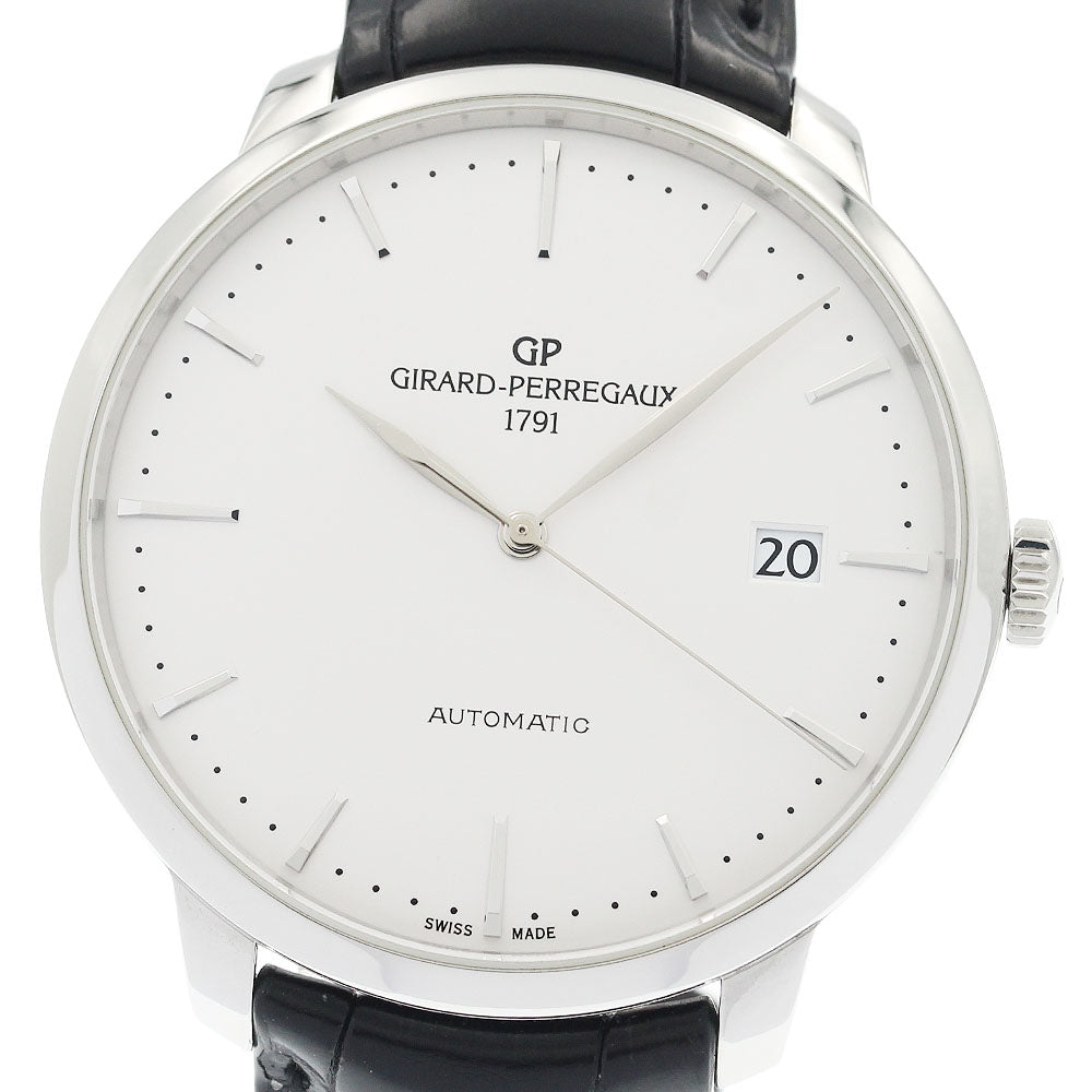 GIRARD PERREGAUX 1966 49551-11-132-BB60 Date Silver Dial Automatic Men's Watch_934310