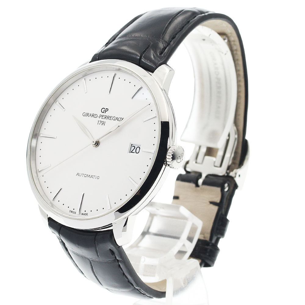 GIRARD PERREGAUX 1966 49551-11-132-BB60 Date Silver Dial Automatic Men's Watch_934310