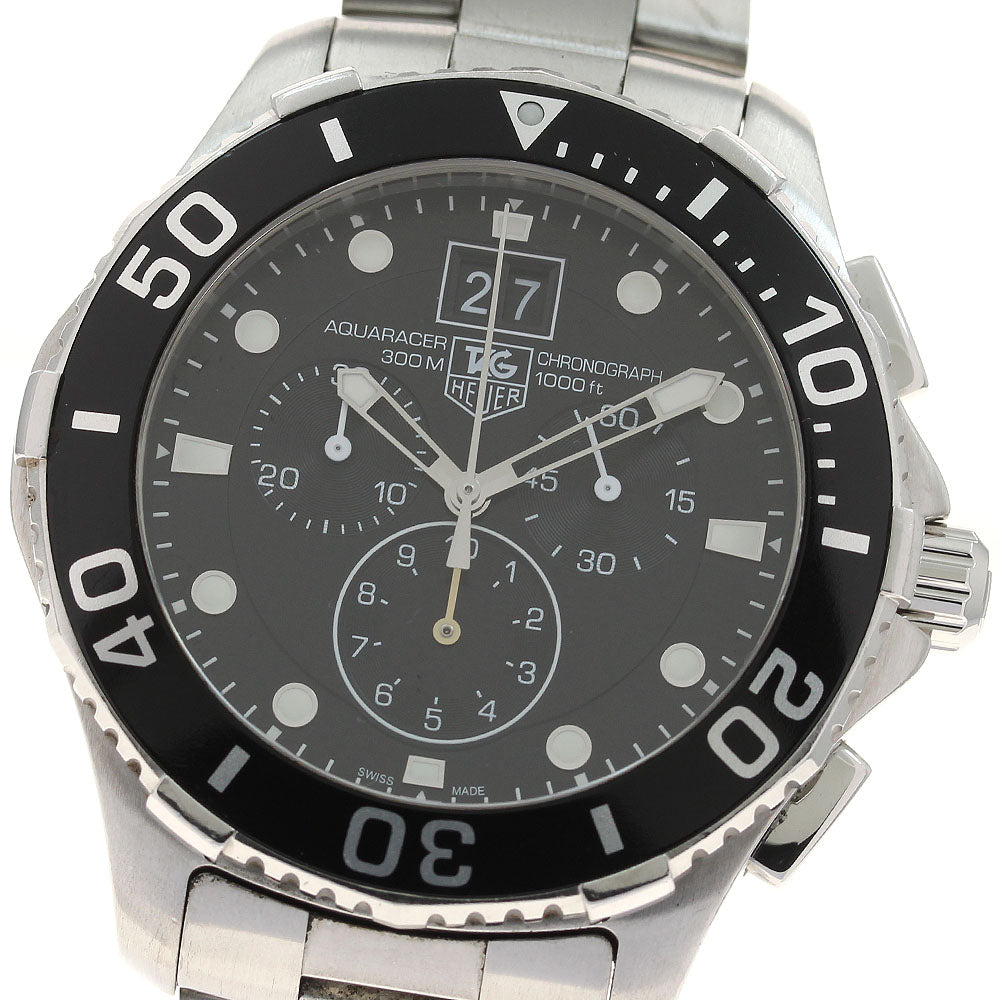 TAG HEUER Aqua racer CAN1010 Chronograph black Dial Quartz Men's Watch_934390