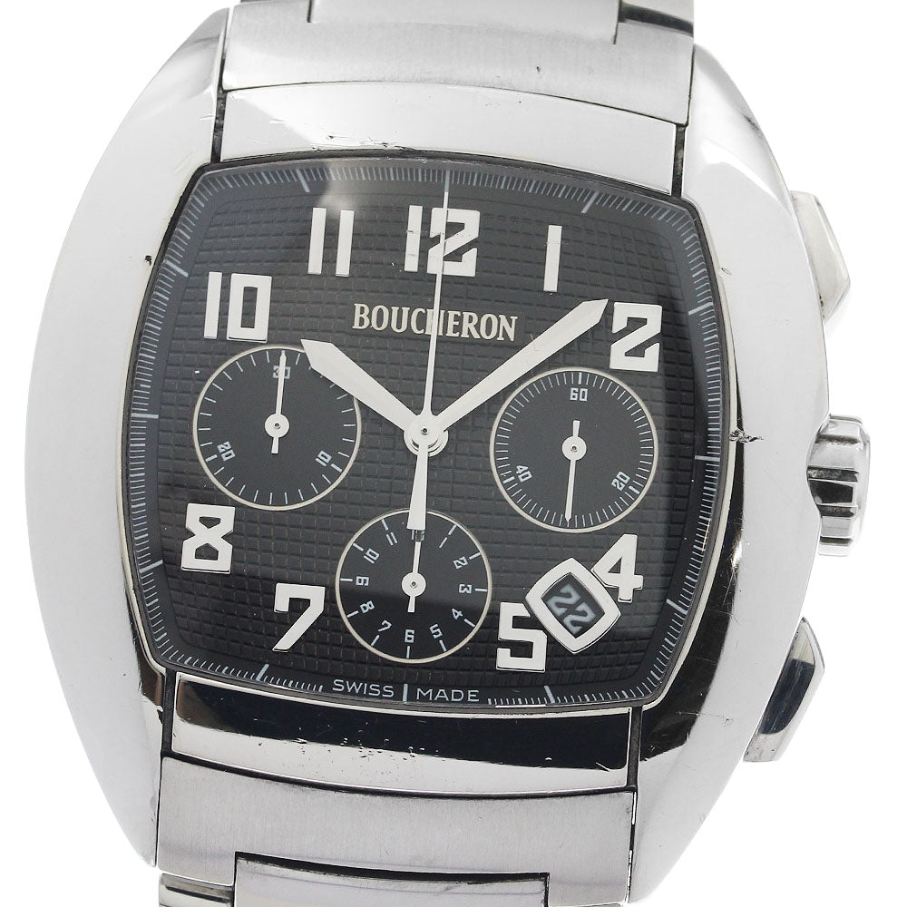 Boucheron MEC WA006202 Chronograph Date black Dial Automatic Men's Watch_934446