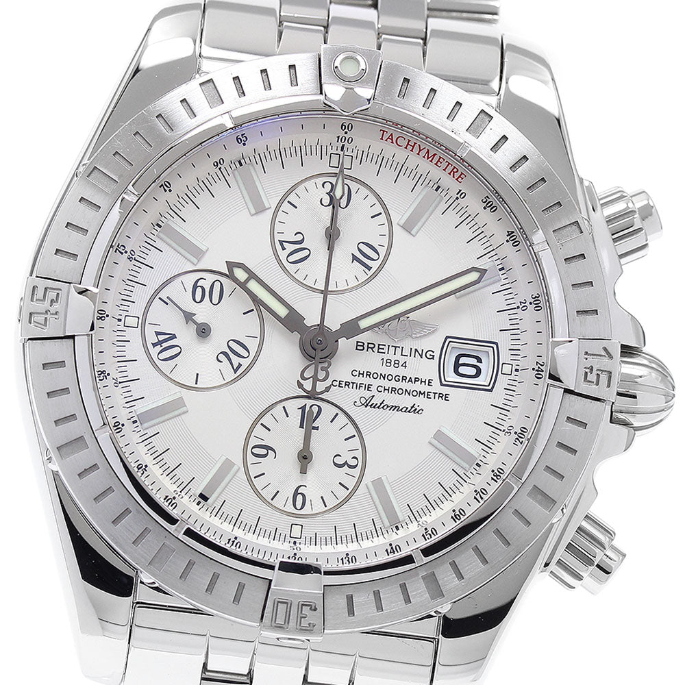 BREITLING Chronomat Evolution A13356 Date Silver Dial Automatic Men's_934472