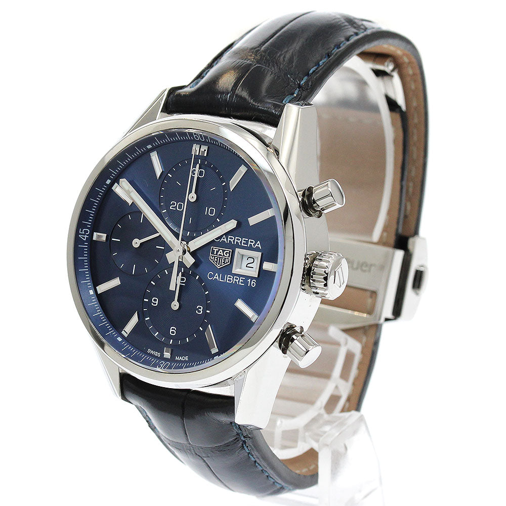 TAG HEUER Carrera Caliber 16 CBK2112 Date Chronograph Navy Dial Automatic Men's Watch_934478