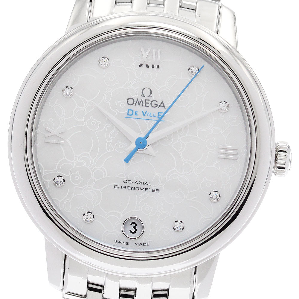 OMEGA De Ville Prestige Orvis Edition 424.10.33.20.55.004 8P diamond date White shell Dial Automatic Ladies Watch_934481