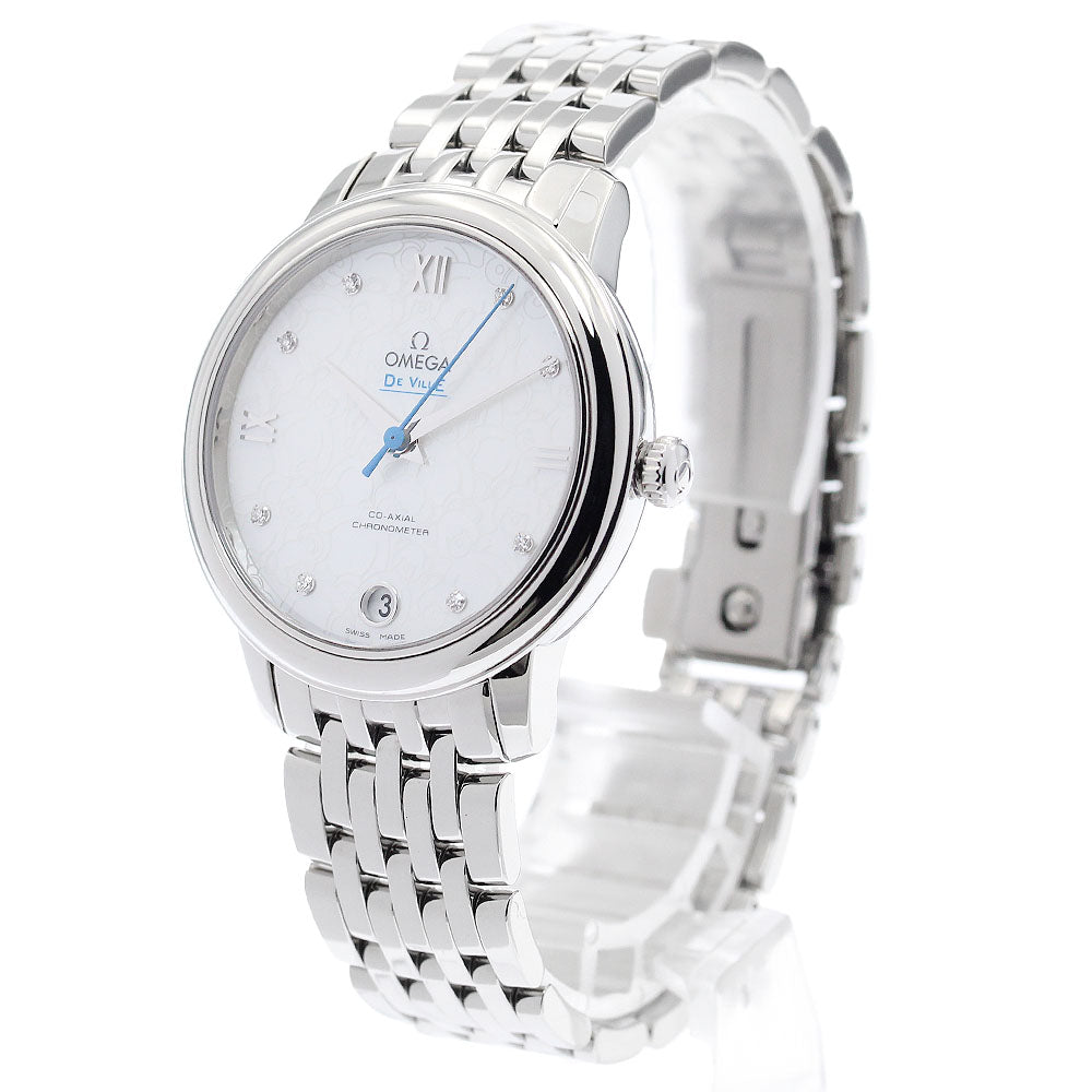 OMEGA De Ville Prestige Orvis Edition 424.10.33.20.55.004 8P diamond date White shell Dial Automatic Ladies Watch_934481