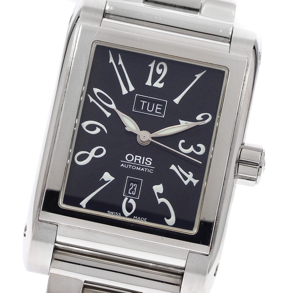 ORIS Rectangle 585-7525-40-02 Day date black Dial Automatic Men's Watch_934484