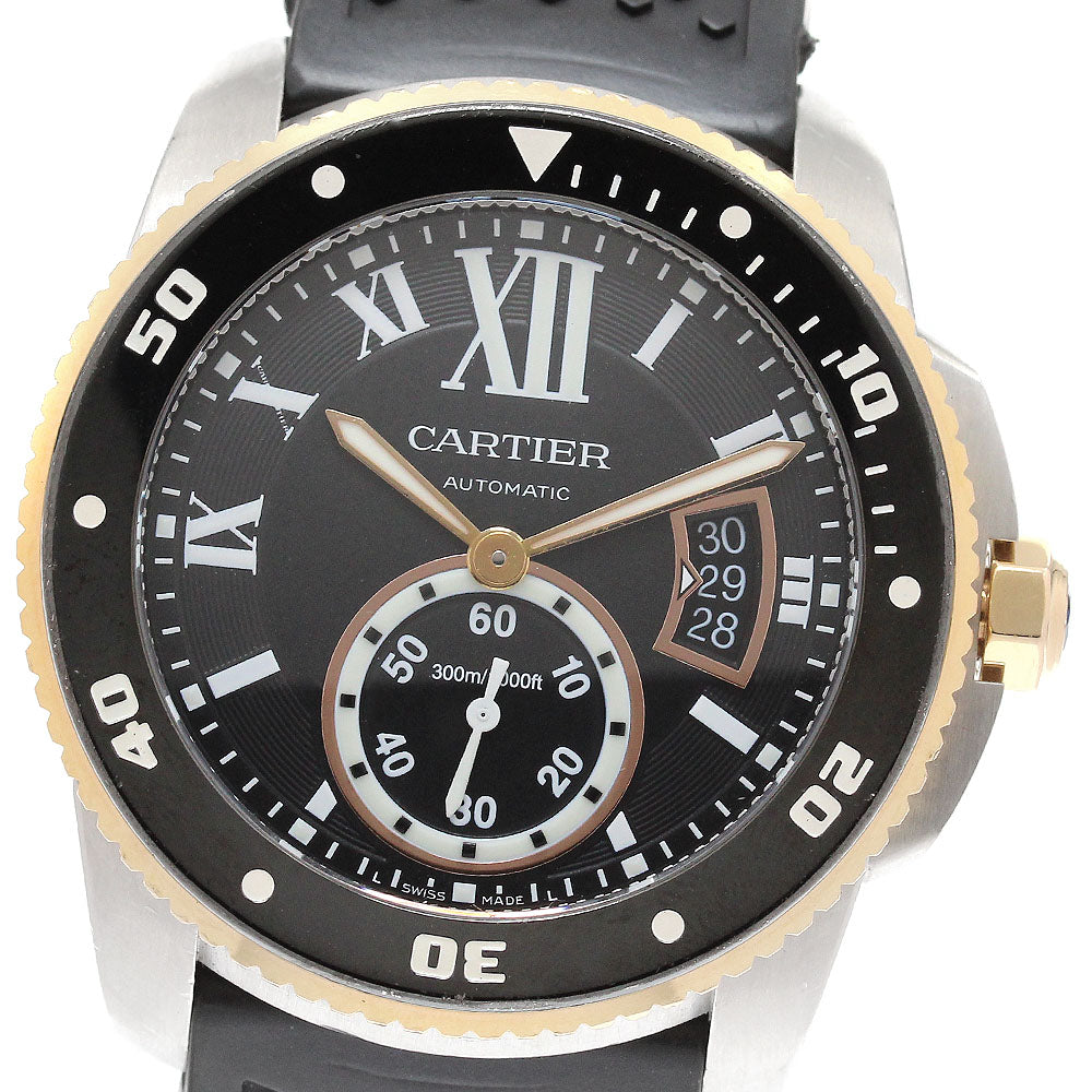 CARTIER Caliber de Cartier Diver W7100055 K18PGBezel Date black Dial Automatic Men's Watch_934527