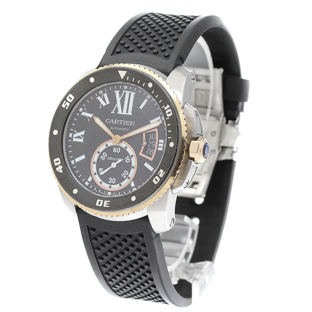 CARTIER Caliber de Cartier Diver W7100055 K18PGBezel Date black Dial Automatic Men's Watch_934527