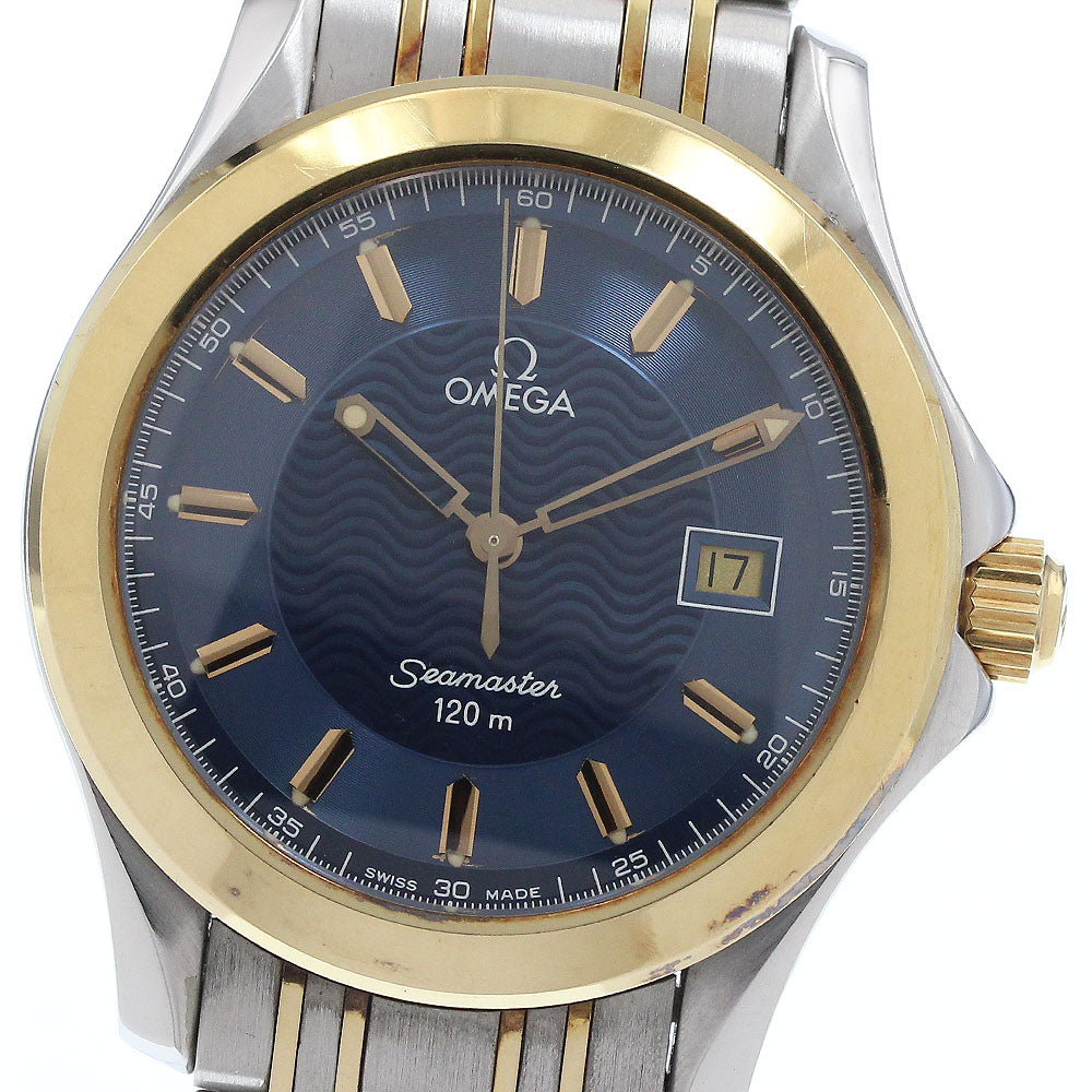 OMEGA Seamaster120 Date Navy Dial Quartz Men's Watch_934531