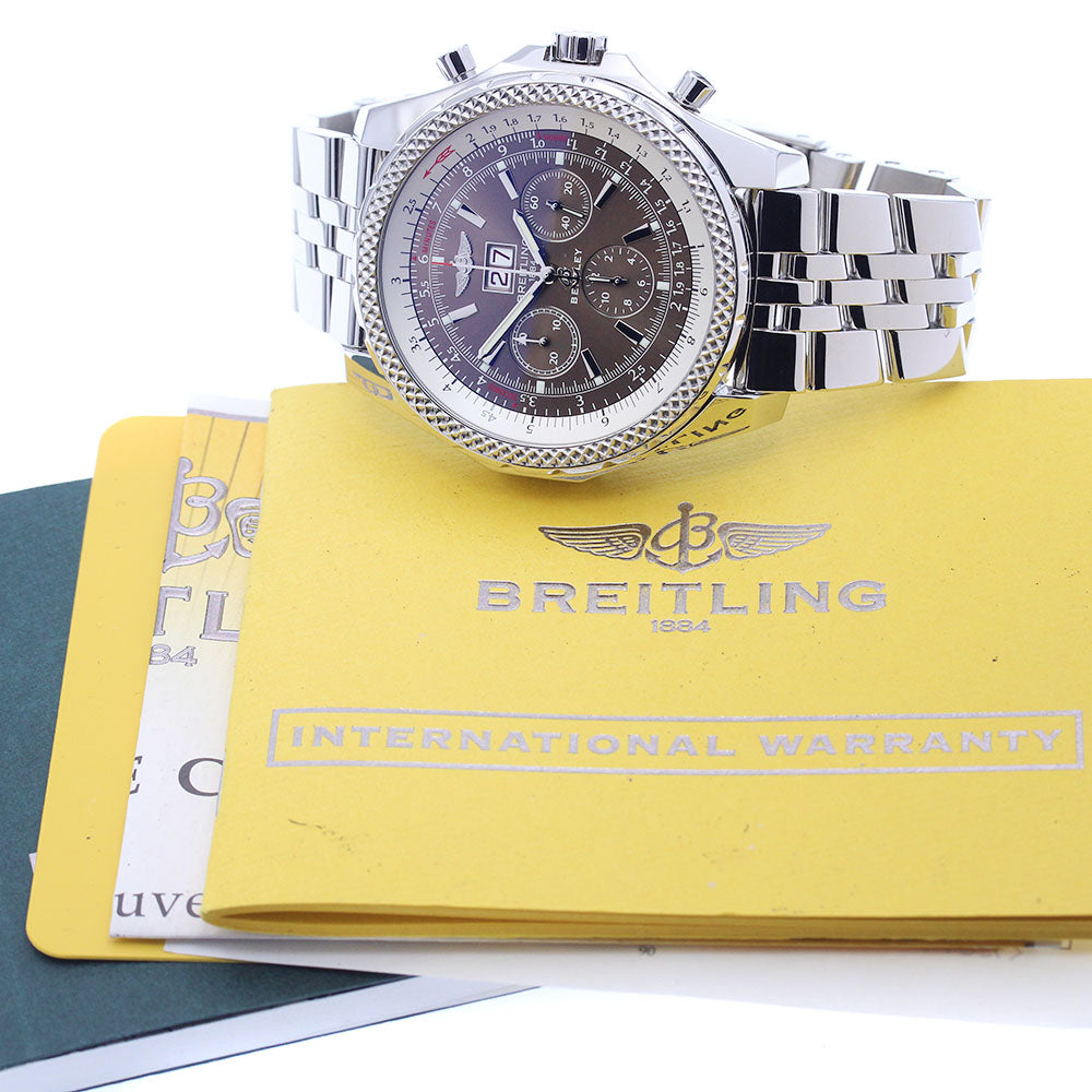 BREITLING Bentley 6.75 A44362 Chronograph Date Brown Dial Automatic Men's_934542