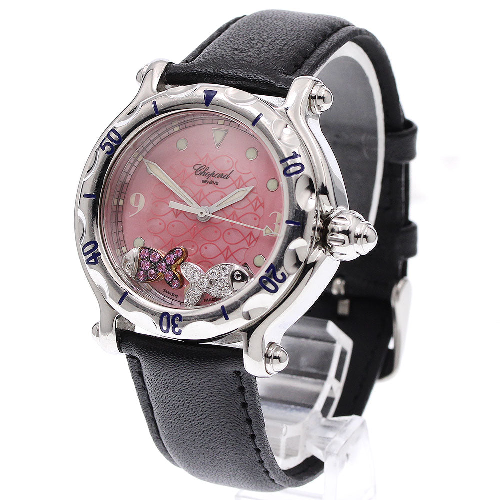 Chopard Happy fish 28/8347/8-403 Date Pink shell Dial Quartz Ladies Watch_934554
