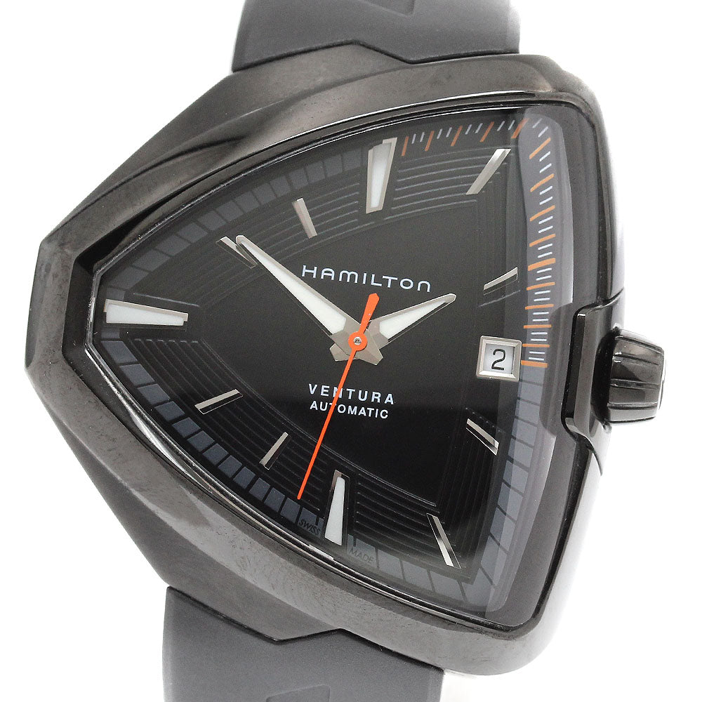 HAMILTON Ventura Elvis 80 H245850 Date Black Dial Automatic Men's Watch_934586