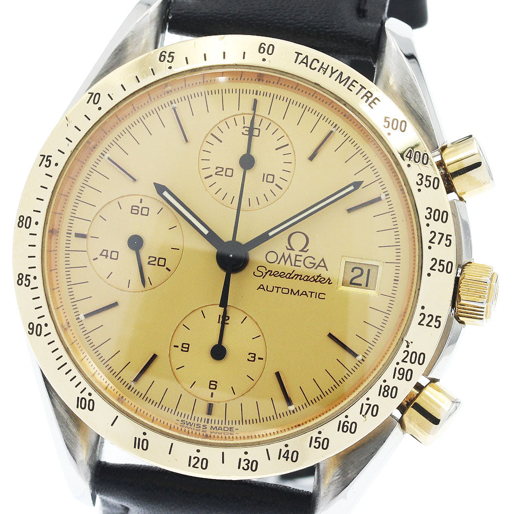 OMEGA Speedmaster 3712.10.01 Date YG bezel Automatic Men's Watch_934589