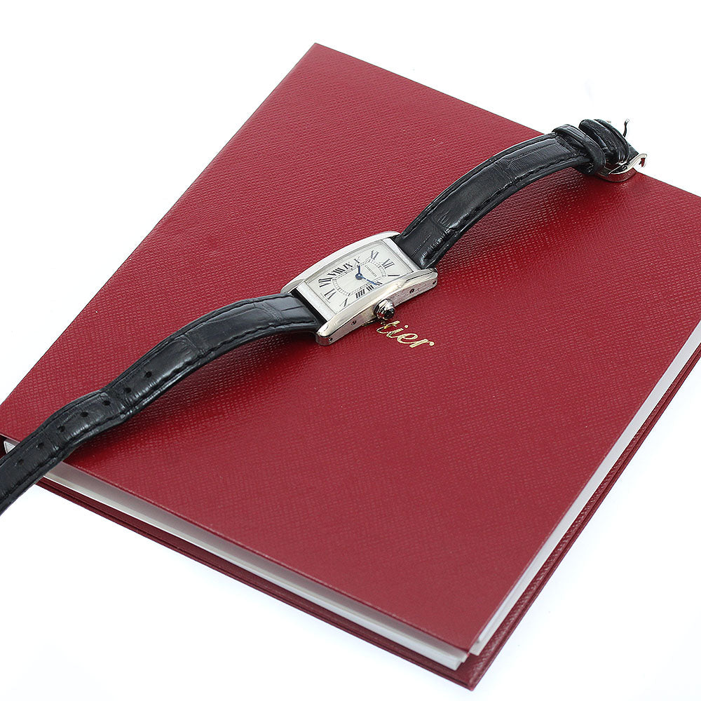 CARTIER Tank American SM W2601956 K18WG beige Dial Quartz Ladies Watch_934648