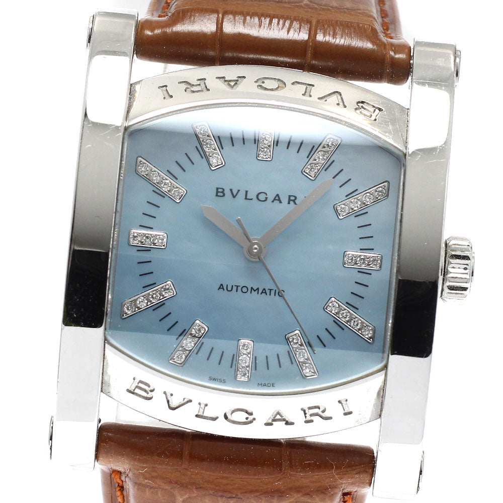 BVLGARI Assioma AA44S Diamond Blue shell Dial Automatic Men's Watch_934650