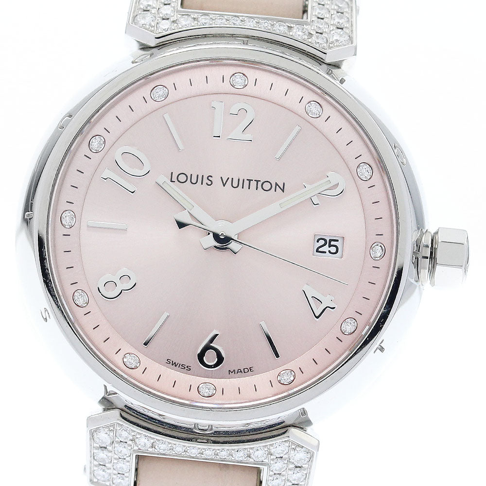 LOUIS VUITTON Tambour Blush Diamon PM Q121Y 12P lug diamond pink Dial Quartz Ladies Watch_934659