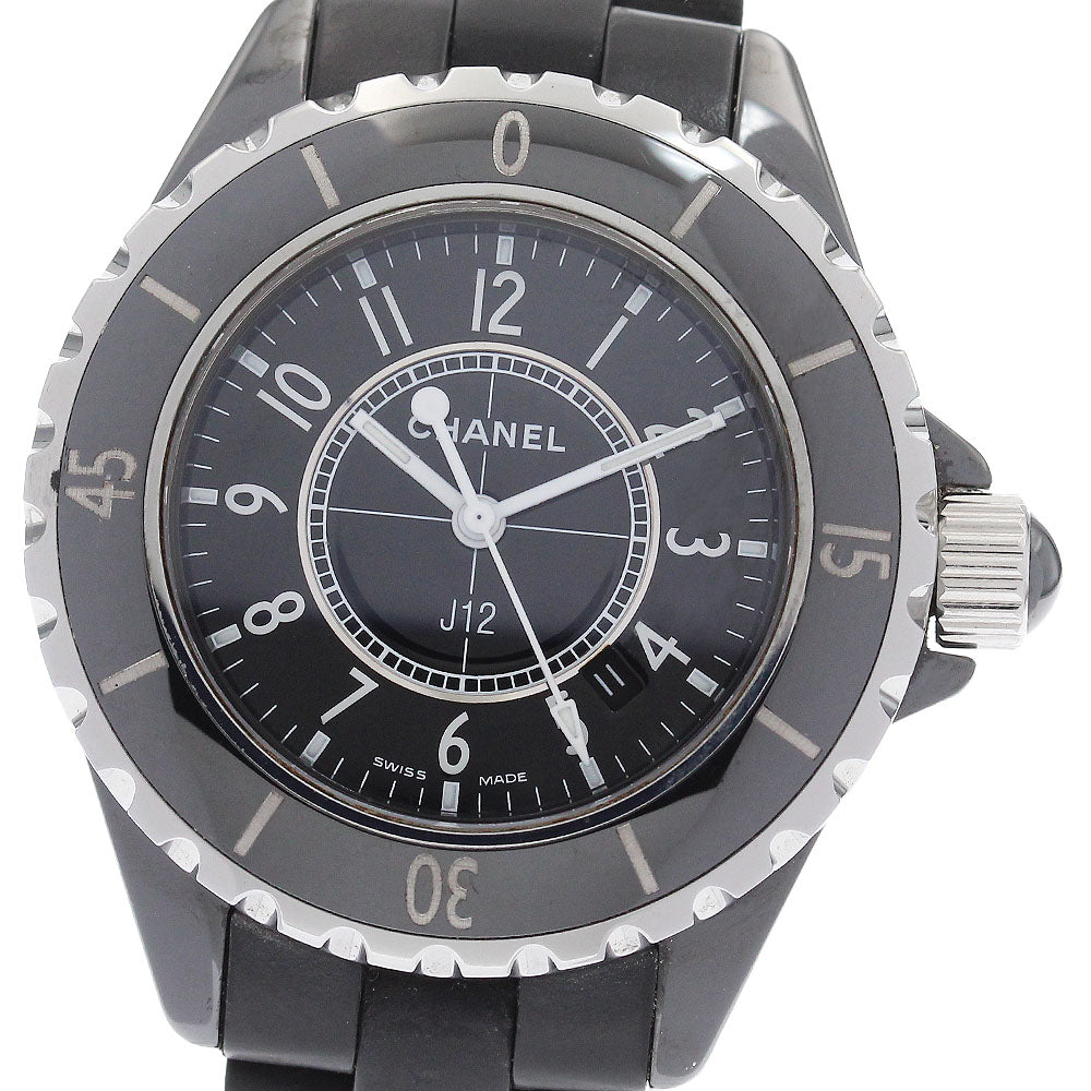 CHANEL J12 H0681 Black ceramic date black Dial Quartz Ladies Watch_934661