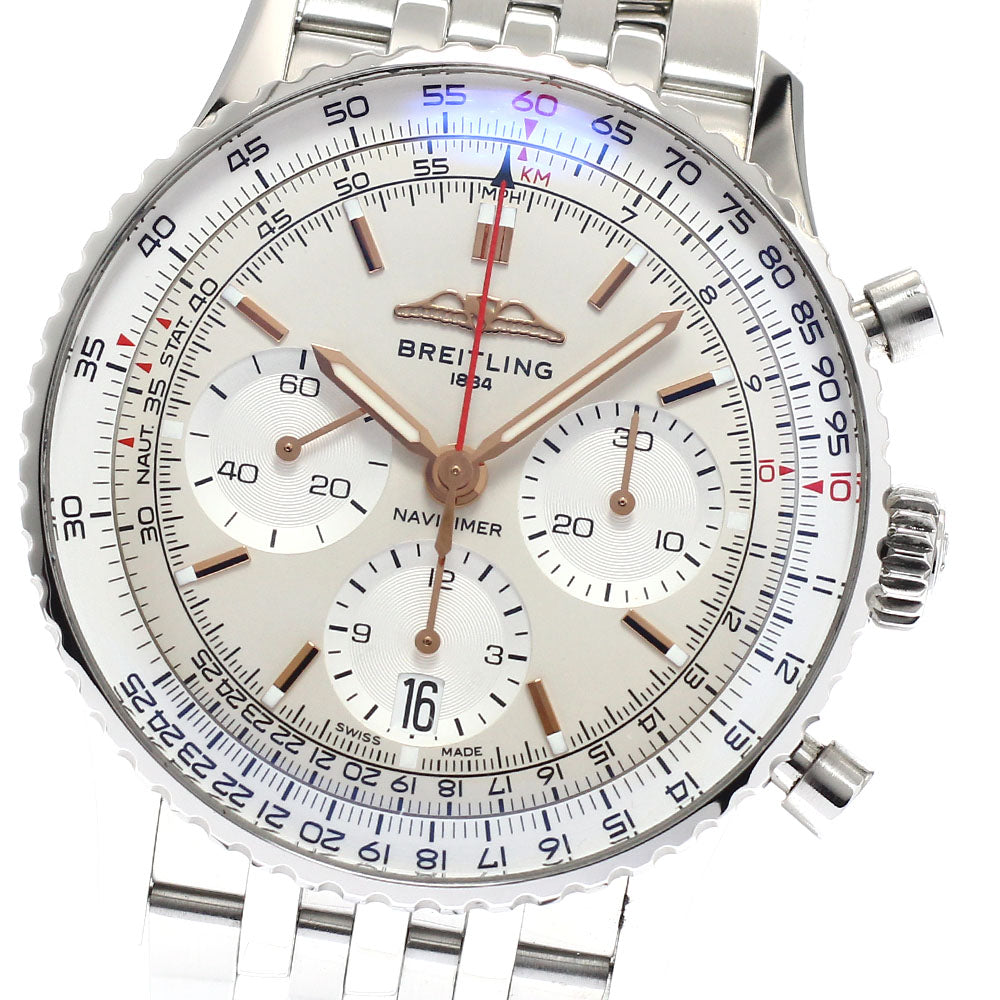 BREITLING Navitimer B01 Chronograph 41 AB0139 Date Silver Dial Automatic Men's Watch_934682