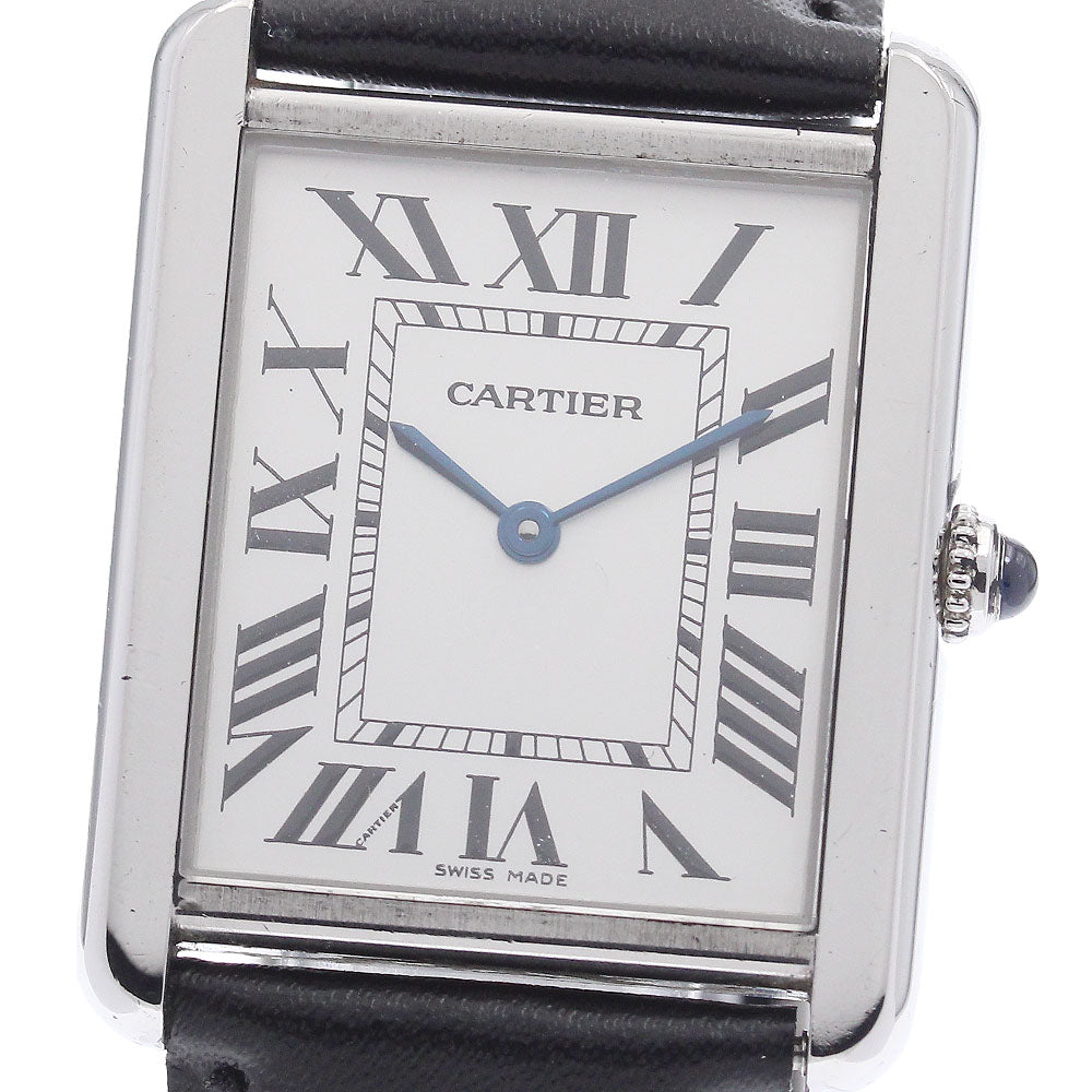 CARTIER Tank solo LM W1018355 Silver Dial Quartz Men's Watch_934686