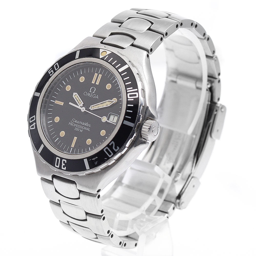 OMEGA Seamaster200m Date black Dial Quartz Men's Watch_934692