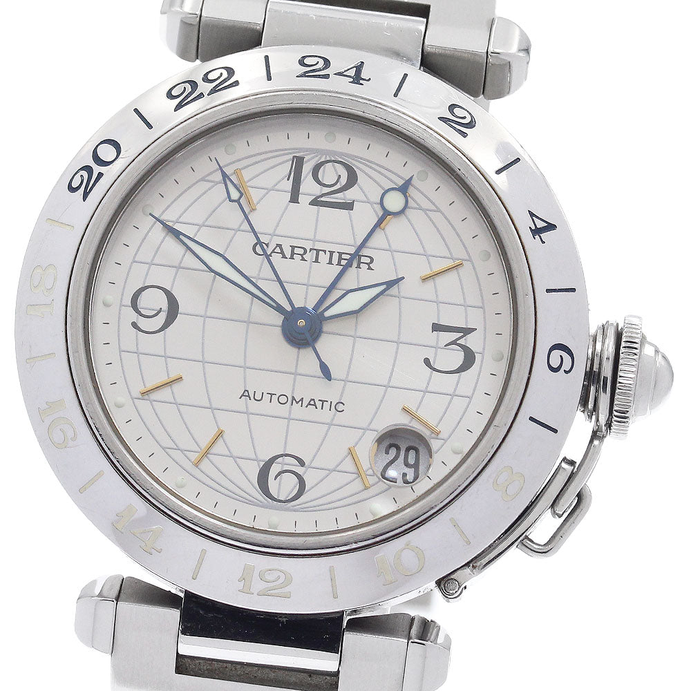 CARTIER Pasha C Meridian W31029M7 GMT date Automatic Boy's Watch_934715