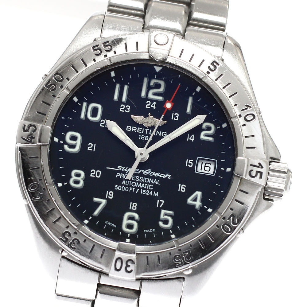 BREITLING Super Ocean A17345 Date black Dial Automatic Men's Watch_934741