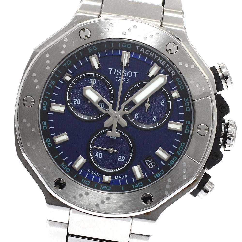 TISSOT T race T141.417.11.041.00 Chronograph blue Dial Quartz Men's Watch_934762
