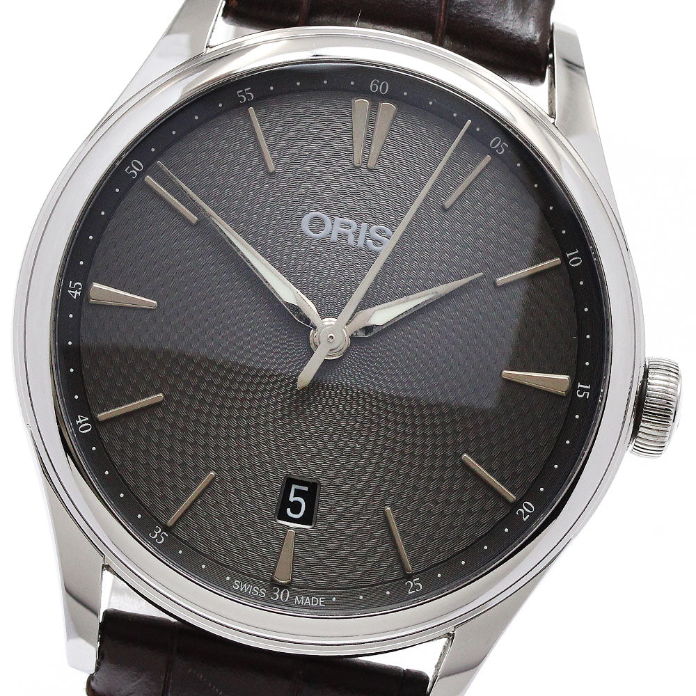 ORIS Artelier 01 733 7721 4053-07 5 21 65FC Date gray Dial Automatic Men's Watch_934772